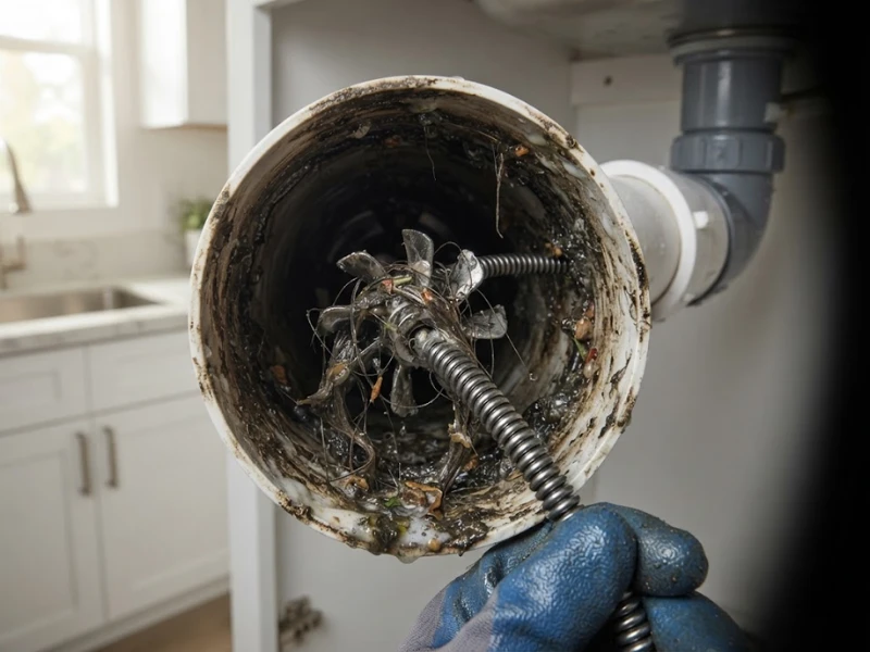 Kitchen drain cleaning