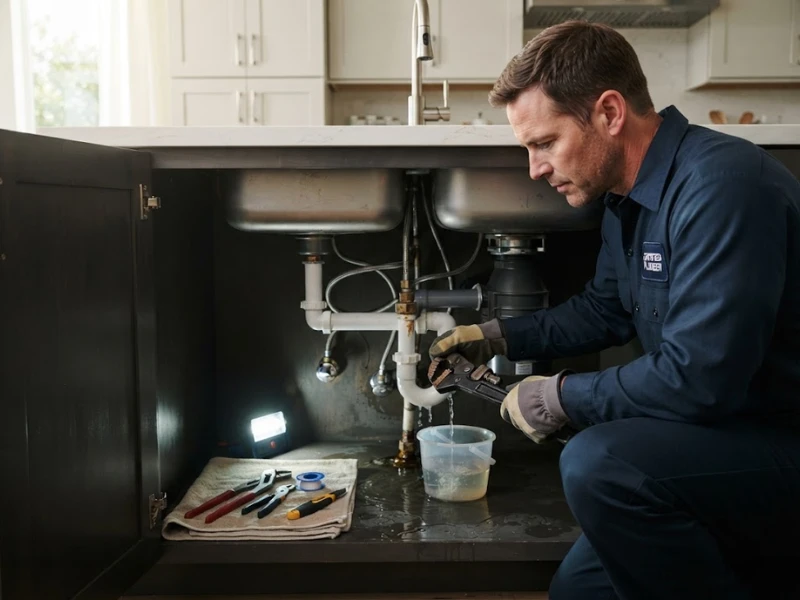 Emergency plumbing service call
