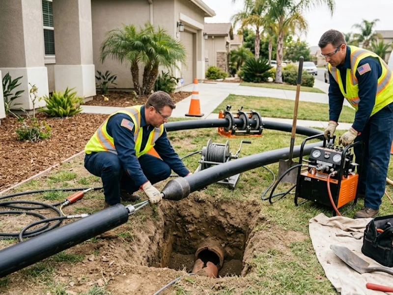 Tree roots in a sewer line